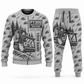 Personalized FAE PT300 Forestry Mulcher Operator Combo Sweater + Jogger in lightgray, sweater and jogger artwork with YOUR NAME and SINCE 2000 sample text.