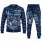 Personalized FAE PT300 Forestry Mulcher Operator Combo Sweater + Jogger in navy, sweater and jogger artwork with YOUR NAME and SINCE 2000 sample text.