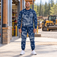 Personalized Tigercat 480B Forestry Mulcher Operator Combo Sweater + Jogger in Navy, sweater and jogger artwork with YOUR NAME and SINCE 2000 sample text.