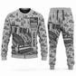 Personalized Tigercat 480B Forestry Mulcher Operator Combo Sweater + Jogger in lightgray, sweater and jogger artwork with YOUR NAME and SINCE 2000 sample text.