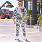 Personalized Taylor XRS-9972 Reach Stacker Combo Sweater + Jogger in Light Gray, sweater and jogger artwork with YOUR NAME and SINCE 2000 sample text.