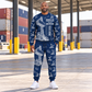 Personalized Hyster H1050XD-CH5 Container Handler Combo Sweater + Jogger in Navy, sweater and jogger artwork with YOUR NAME and SINCE 2000 sample text.