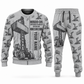 Personalized Hyster H1050XD-CH5 Container Handler Combo Sweater + Jogger in lightgray, sweater and jogger artwork with YOUR NAME and SINCE 2000 sample text.