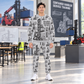 Personalized Taylor XEC-207/8 Empty Container Handler Combo Sweater + Jogger in Light Gray, sweater and jogger artwork with YOUR NAME and SINCE 2000 sample text.