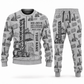 Personalized Taylor XEC-207/8 Empty Container Handler Combo Sweater + Jogger in lightgray, sweater and jogger artwork with YOUR NAME and SINCE 2000 sample text.