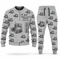 Personalized Kalmar Ottawa T2 4x2 Terminal Tractor Combo Sweater + Jogger in lightgray, sweater and jogger artwork with YOUR NAME and SINCE 2000 sample text.