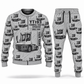Personalized Terberg YT193 Terminal Tractor Combo Sweater + Jogger in lightgray, sweater and jogger artwork with YOUR NAME and SINCE 2000 sample text.