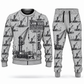 Personalized Liebherr LHM 550 Electric High-Rise Port Crane Combo Sweater + Jogger in lightgray, sweater and jogger artwork with YOUR NAME and SINCE 2000 sample text.
