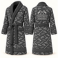 Personalized Concrete Finisher Bathrobe slate front and back