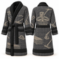 Personalized Concrete Finisher Bathrobe - Blueprint Workshop slate front and back view