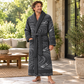 Personalized Concrete Finisher Bathrobe - Contour Lines lifestyle view