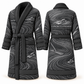 Personalized Concrete Finisher Bathrobe - Contour Lines slate front and back view