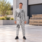 concrete finisher occupation-themed sweater and jogger combo on a model with name and company artwork