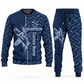 concrete finisher occupation-themed sweater and jogger combo navy color with name and company artwork
