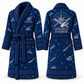 Personalized Concrete Finisher Bathrobe - Night Shift blue front and back view