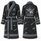 Personalized Concrete Finisher Bathrobe - Night Shift slate front and back view