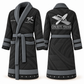 Personalized Concrete Finisher Bathrobe - Signature Silhouette slate front and back view