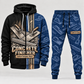 concrete finisher full-zip hoodie and matching joggers - navy catalog view