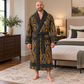 Personalized Crane Operator Bathrobe - Art Deco Craft lifestyle view