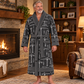 Personalized Crane Operator Bathrobe Slate worn at home