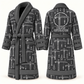 Personalized Crane Operator Bathrobe slate front and back