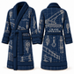 Personalized Crane Operator Bathrobe - Blueprint Workshop blue front and back view