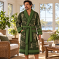 Personalized Crane Operator Bathrobe - Blueprint Workshop lifestyle view