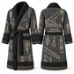 Personalized Crane Operator Bathrobe - Blueprint Workshop slate front and back view