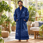Personalized Crane Operator Bathrobe - Contour Lines lifestyle view