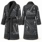 Personalized Crane Operator Bathrobe - Contour Lines slate front and back view