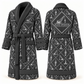 Personalized Crane Operator Bathrobe - Diamond Emblems slate front and back view