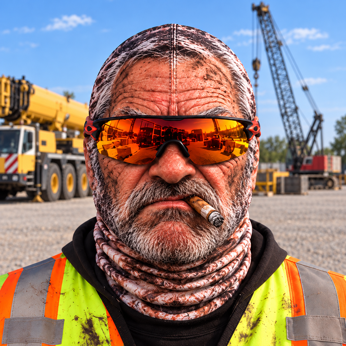 Crane Operator funny face balaclava - Style 10