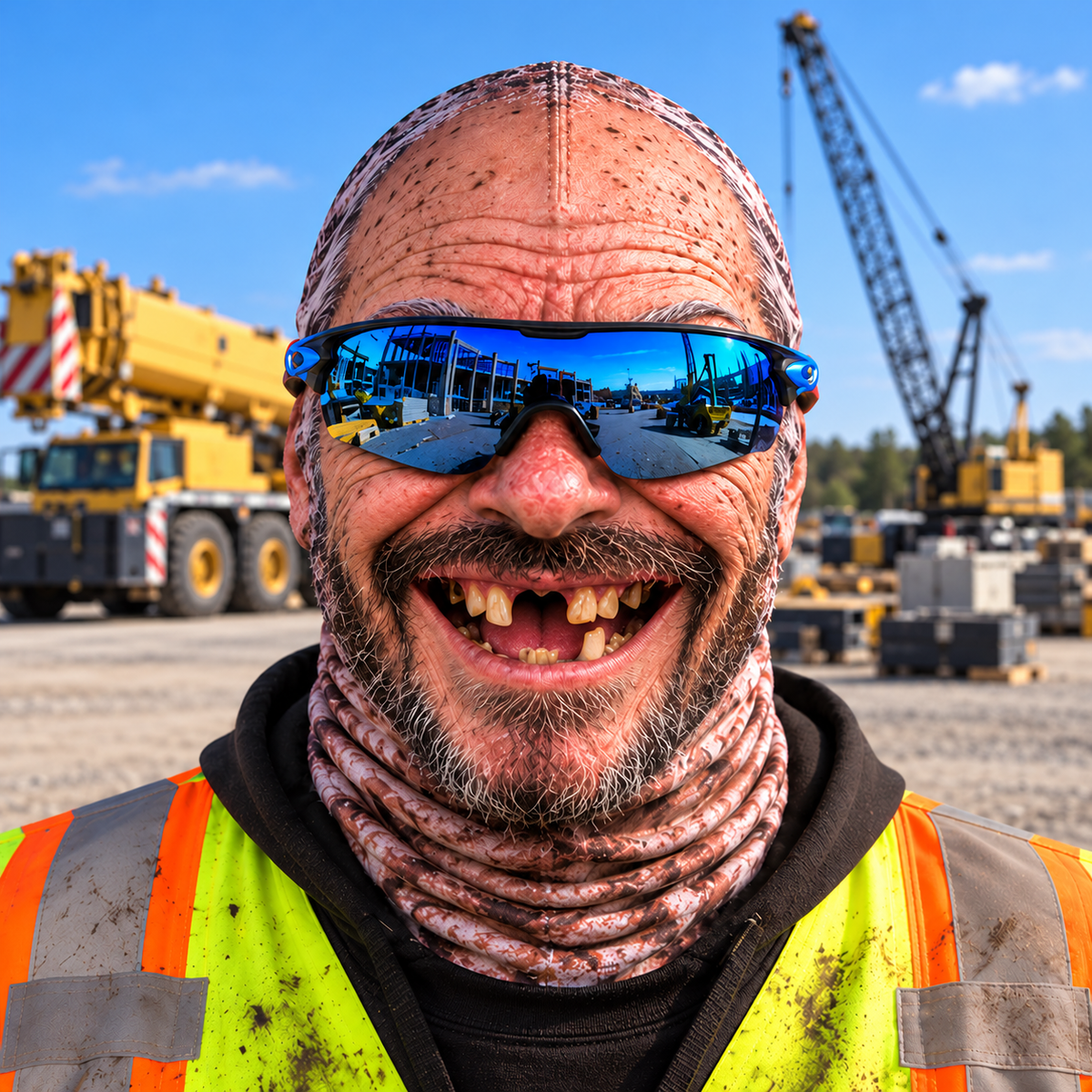 Crane Operator funny face balaclava - Style 2