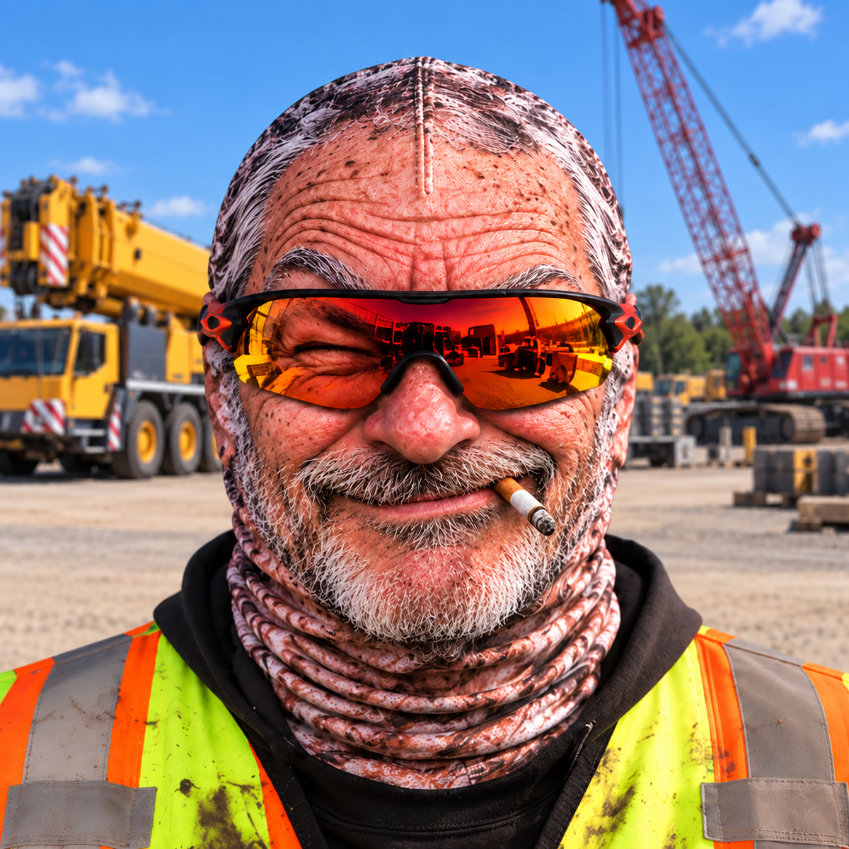 Crane Operator funny face balaclava - Style 4