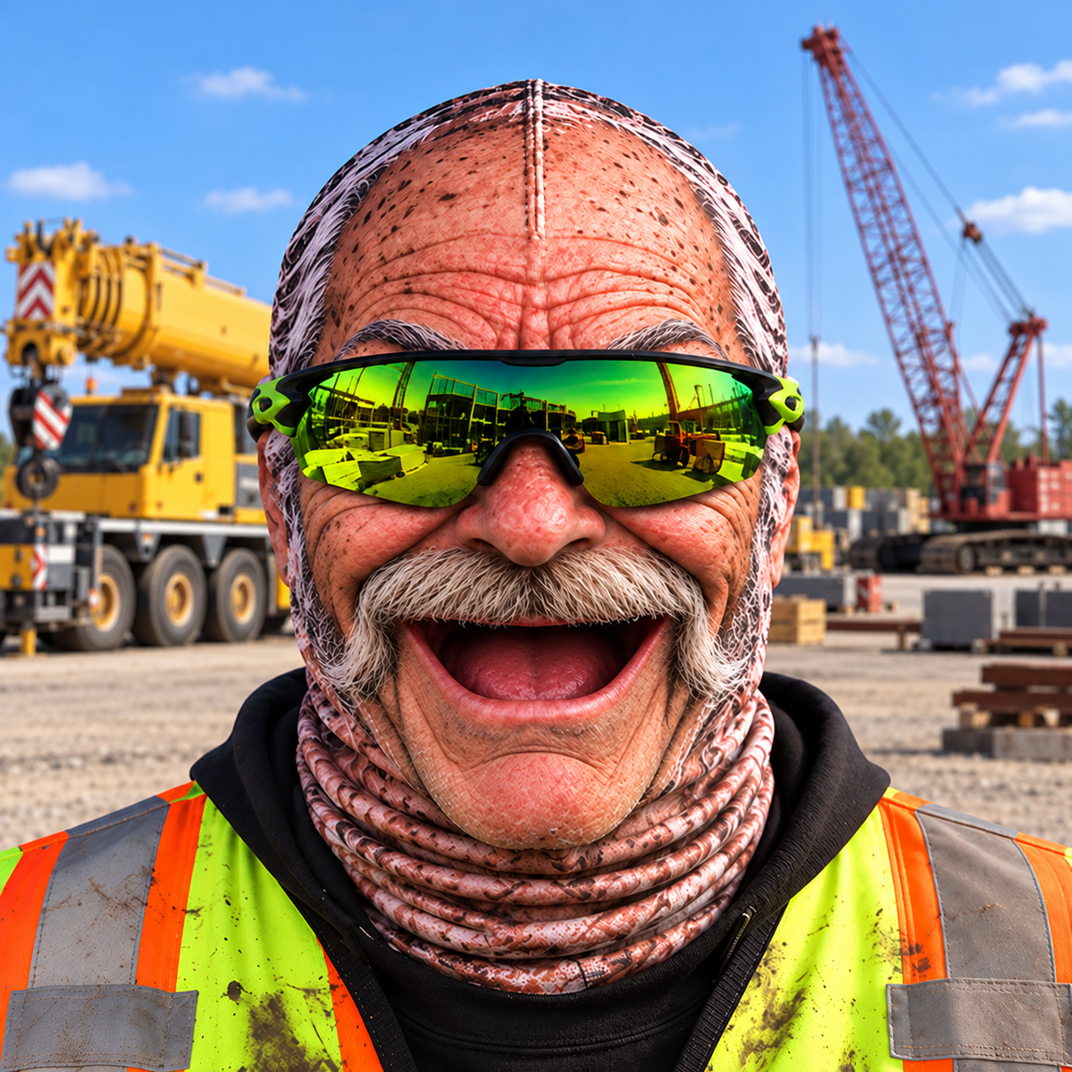 Crane Operator funny face balaclava - Style 5