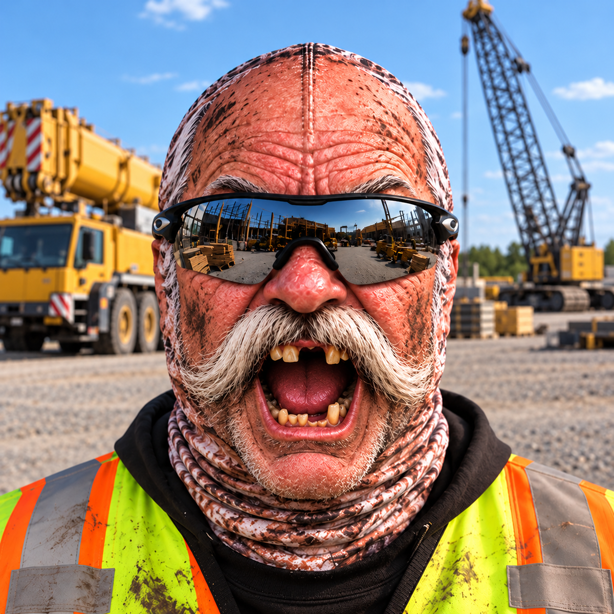 Crane Operator funny face balaclava - Style 6