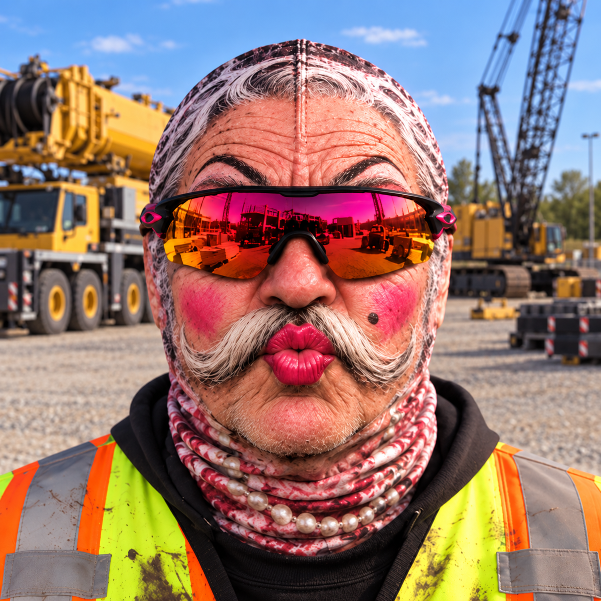 Crane Operator funny face balaclava - Style 7