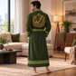 Personalized Crane Operator Bathrobe - Heritage Crest lifestyle view