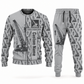 crane operator occupation-themed sweater and jogger combo lightgray color with name and company artwork