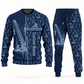 crane operator occupation-themed sweater and jogger combo navy color with name and company artwork