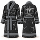 Personalized Crane Operator Bathrobe - Night Shift slate front and back view
