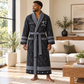 Personalized Crane Operator Bathrobe - Signature Silhouette lifestyle view
