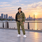 crane operator full-zip hoodie and matching joggers - adult male lifestyle