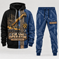 crane operator full-zip hoodie and matching joggers - navy catalog view