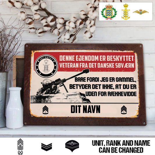 Personalized Denmark Soldier/ Veteran Cut Metal Sign - 17476992
