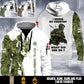 Personalized Denmark Soldier/ Veteran With Rank, Name And Year 3D Half-zip Hoodie - 17520192