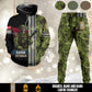 Personalized Denmark Soldier/Veteran Camo with Rank And Name Combo Zip Hoodie + Jogger - 17616960
