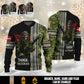 Personalized Denmark Soldier/Veteran Camo with Name and Rank Ugly Sweater All Over Printed - 17616960