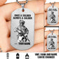 Personalized Denmark Soldier/Veteran with Rank And Name Dog Tag Necklace - 17478720