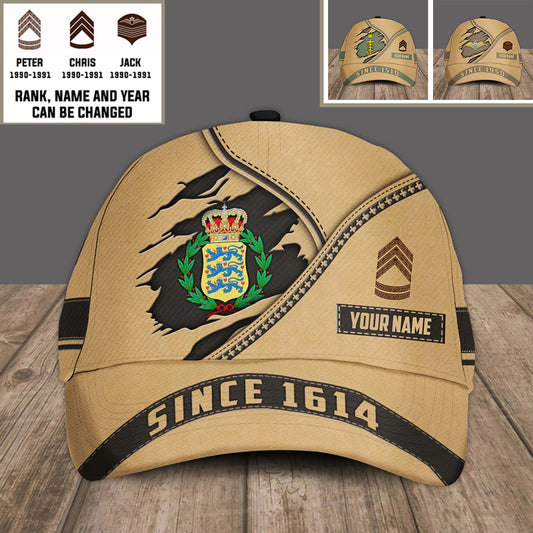 Personalized Rank And Name Denmark Soldier/Veterans Baseball Cap - 17484768